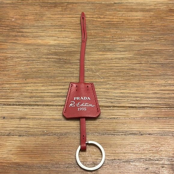 Prada Red Leather Re-Edition 1995 Purse Key Fob - Picture 2 of 4